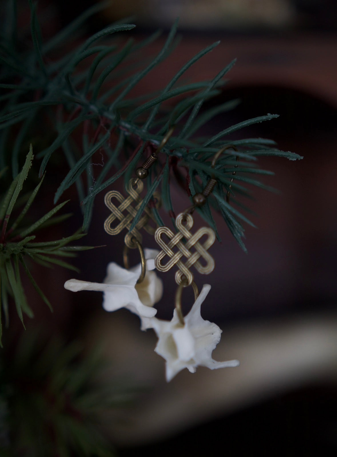 Bone statement earrings