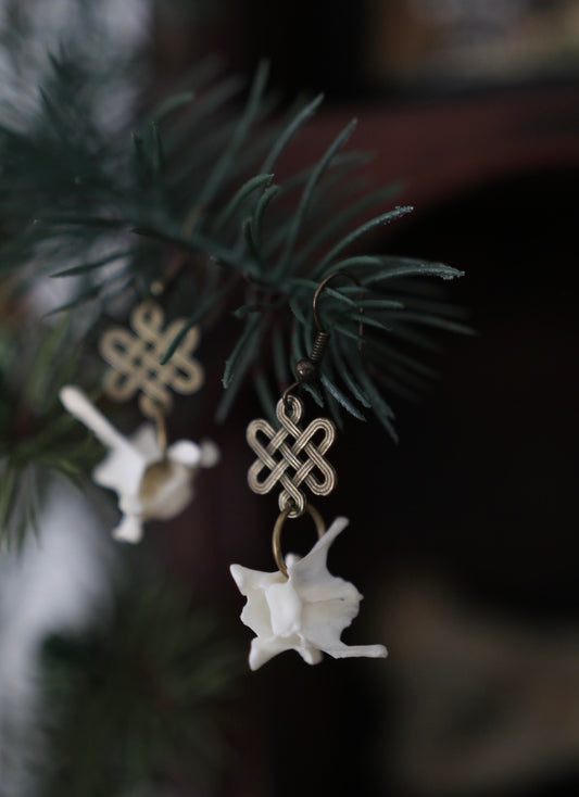 Bone statement earrings