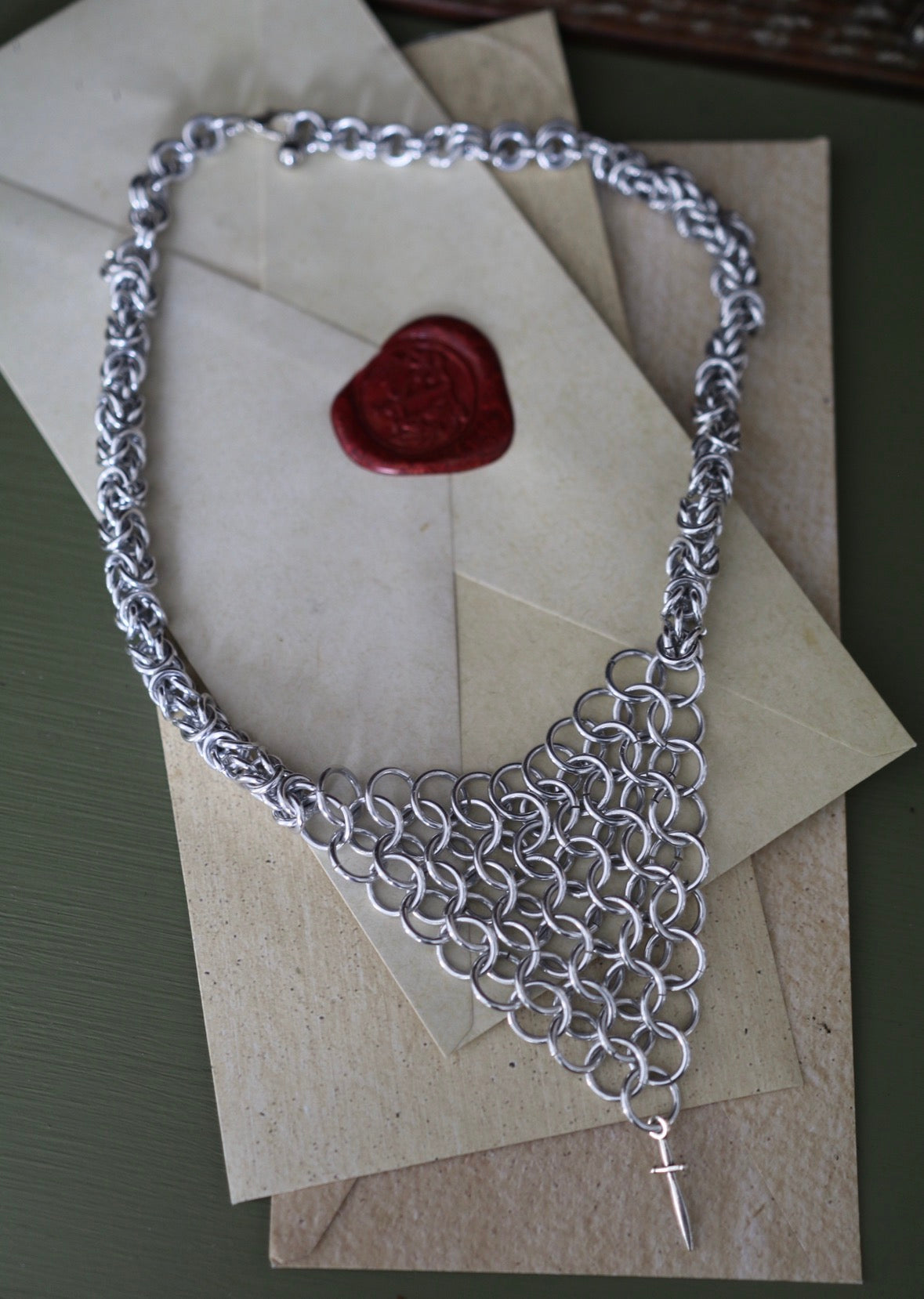 Chainmail armor necklace