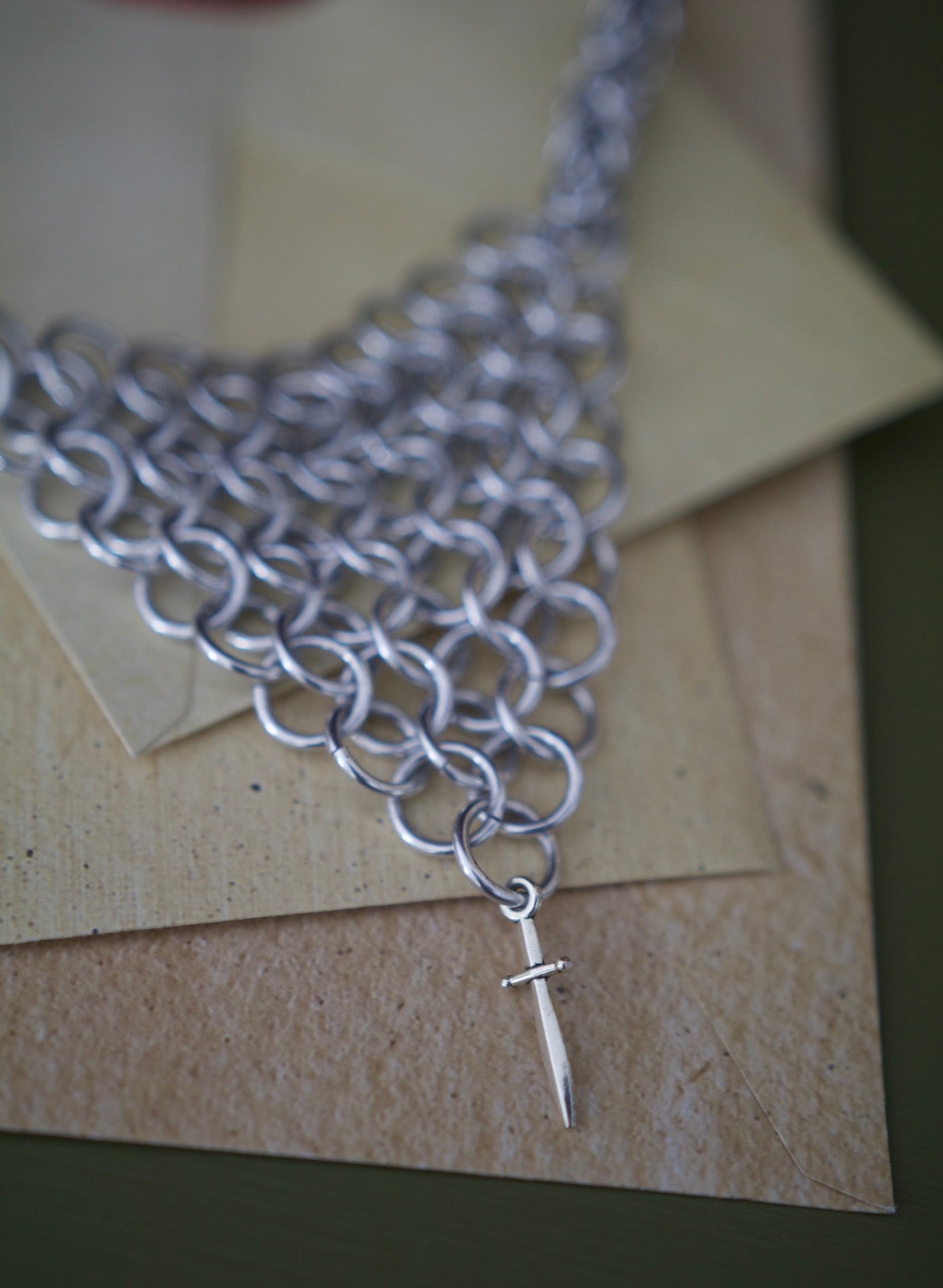 Chainmail armor necklace