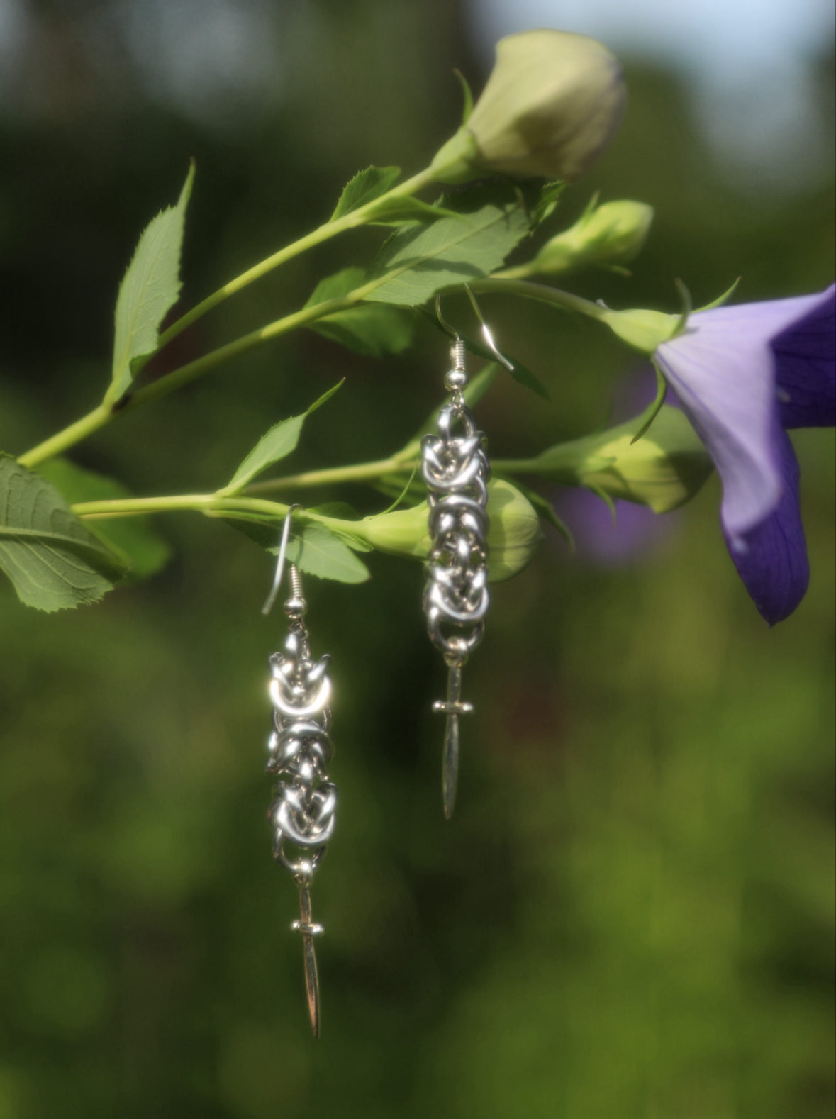 Gothic Chainmail Earrings